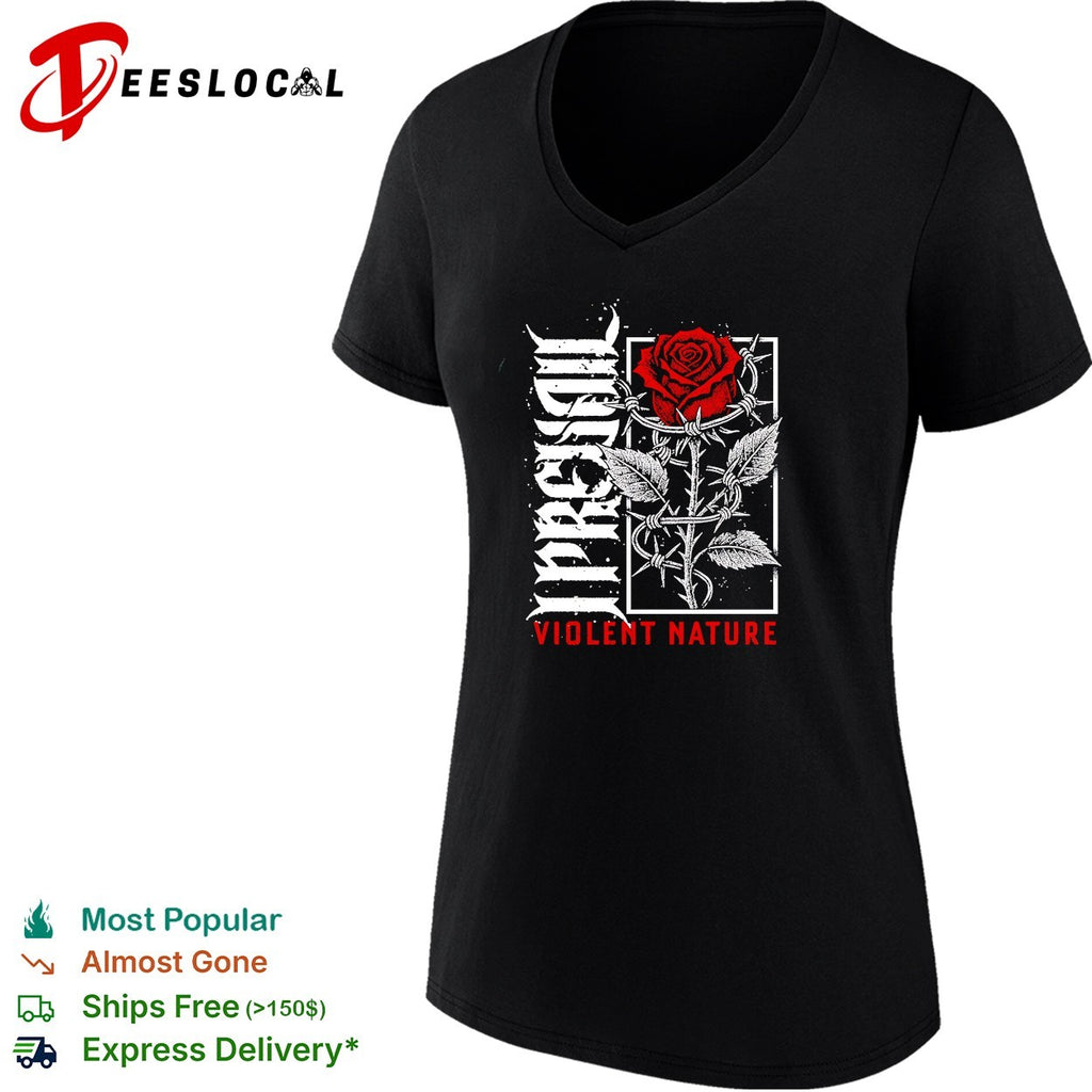 I Prevail Violent Nature rose barbed wire shirt