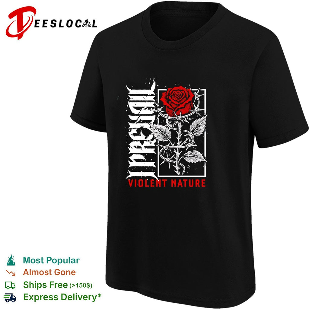 I Prevail Violent Nature rose barbed wire shirt