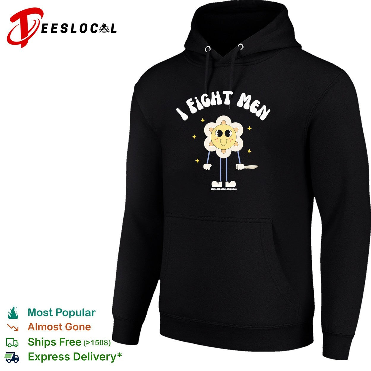 I fight men cute flower girl holding knife shirt