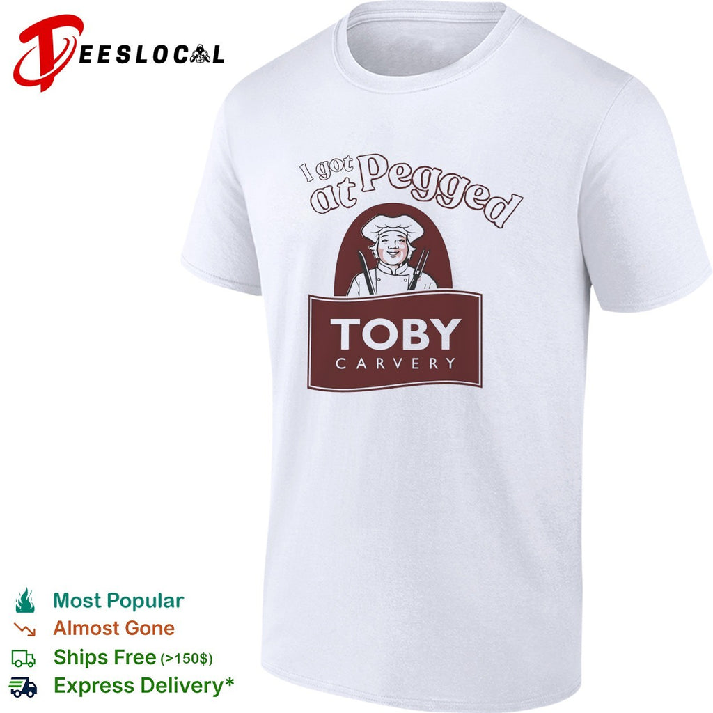 I got pegged at Toby Carvery chef mascot shirt