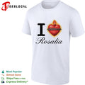 I love Rosalia sacred heart with thorns and fire shirt