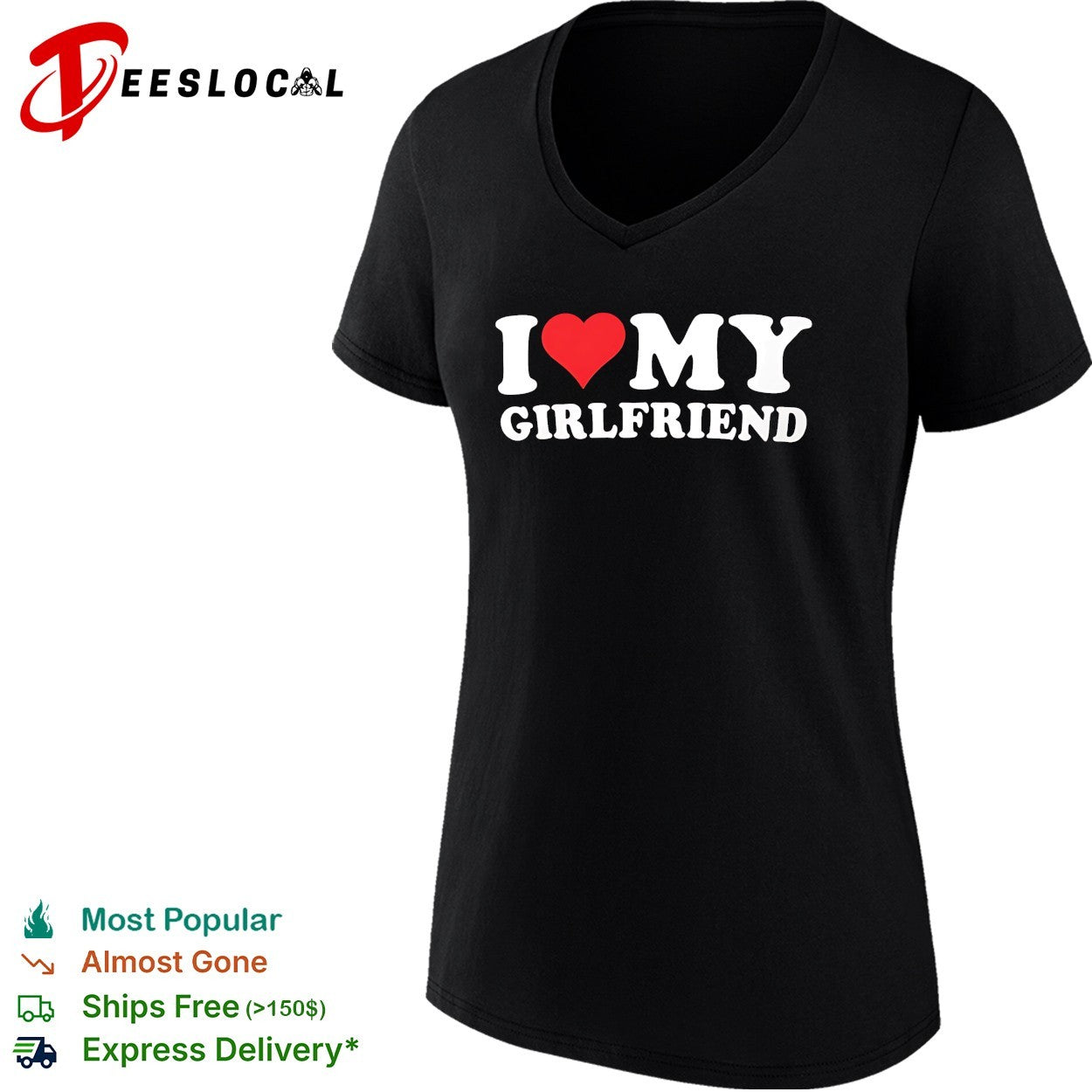 I love my girlfriend heart shirt