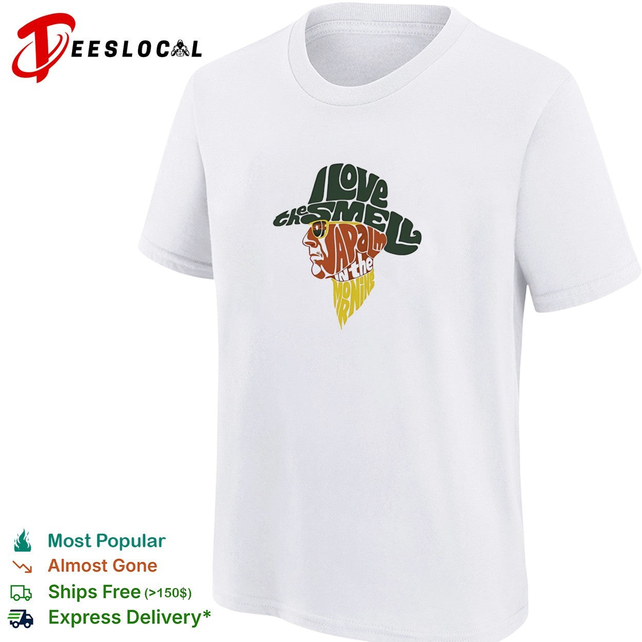 I love the Smell Napalm in the morning cowboy head shape shirt