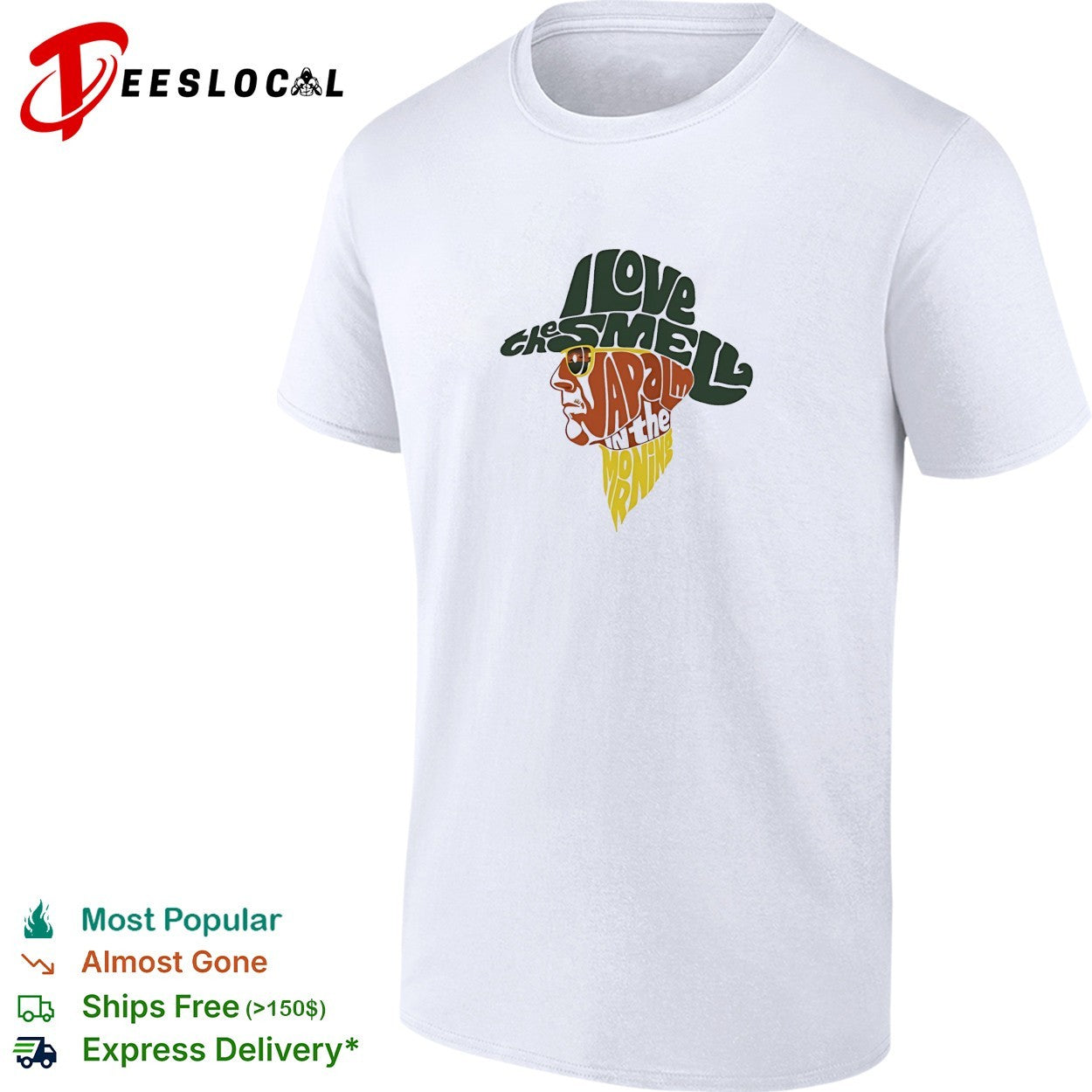 I love the Smell Napalm in the morning cowboy head shape shirt