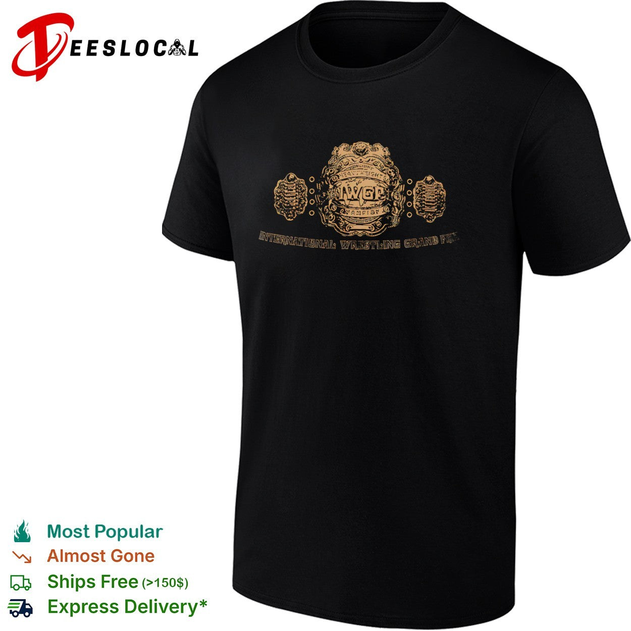IWGP Heavyweight Champion International Wrestling Grand Prix NJPW Pro Wrestling shirt