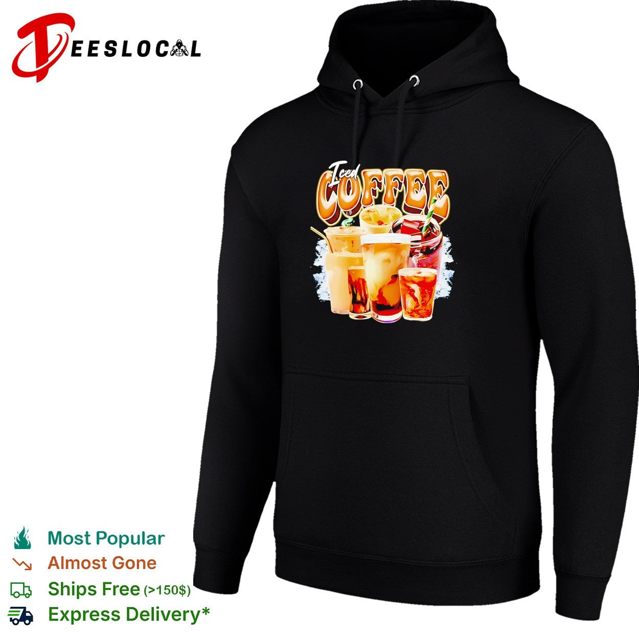 Iced coffee drinks retro vintage shirt