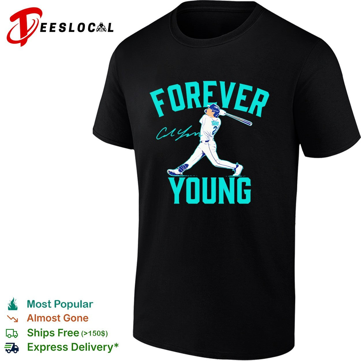 Ichiro Seattle Mariners forever young batter shirt