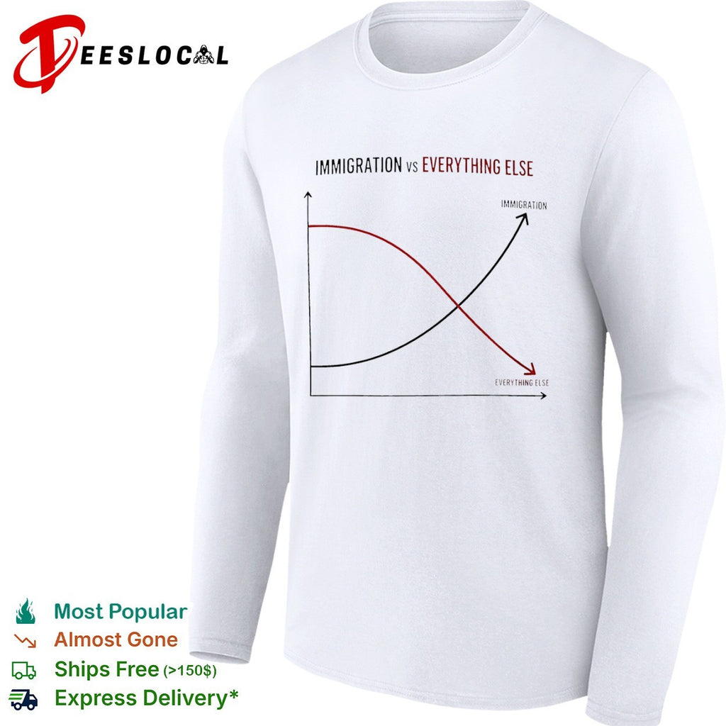Immigration vs everything else line chart shirt