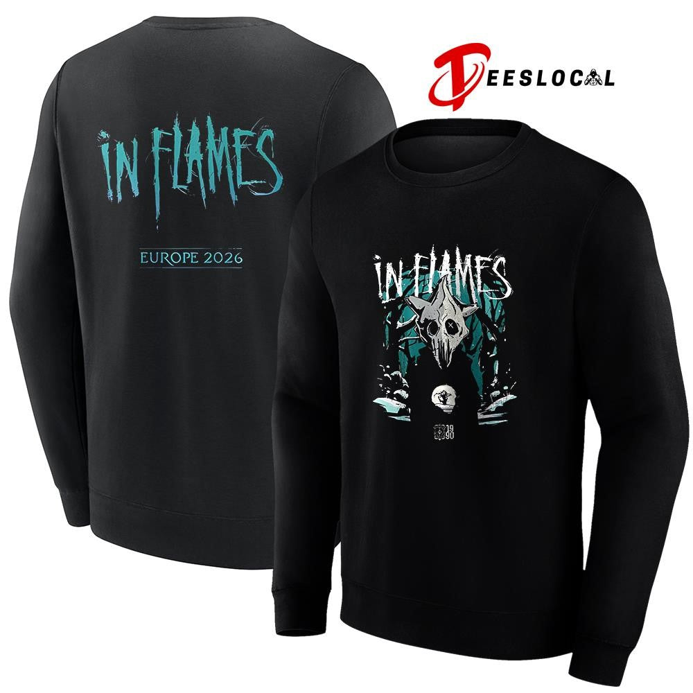 In Flames Europe tour 2026 shirt