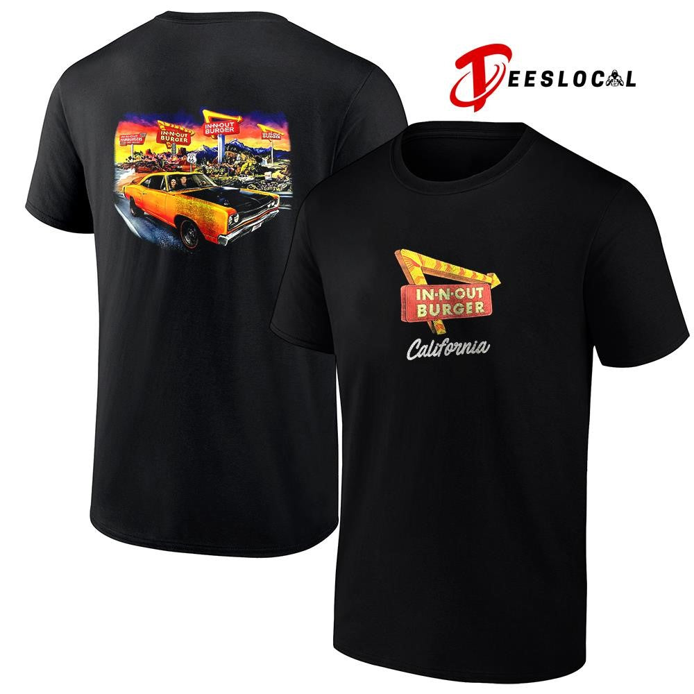 In n Out burge California comic vintage graphic shirt