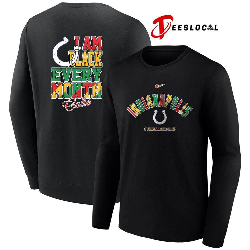 Indianapolis Colts x Juneteeth 1865 I am black every month shirt