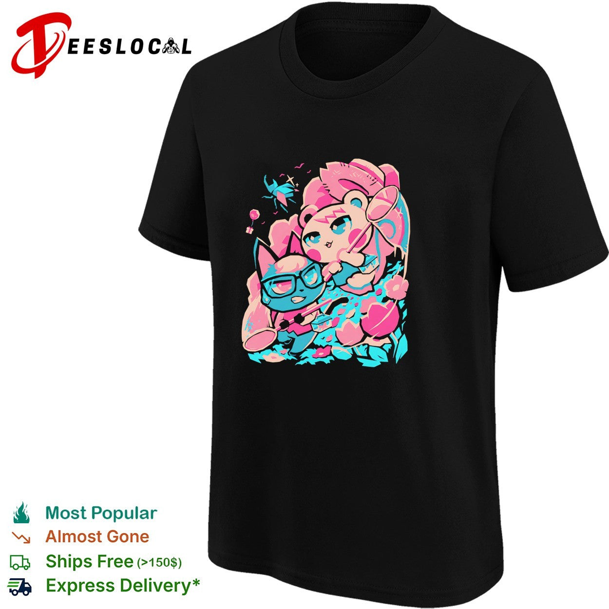 Isabelle and Raymond Animal Crossing cherry blossom flowers shirt