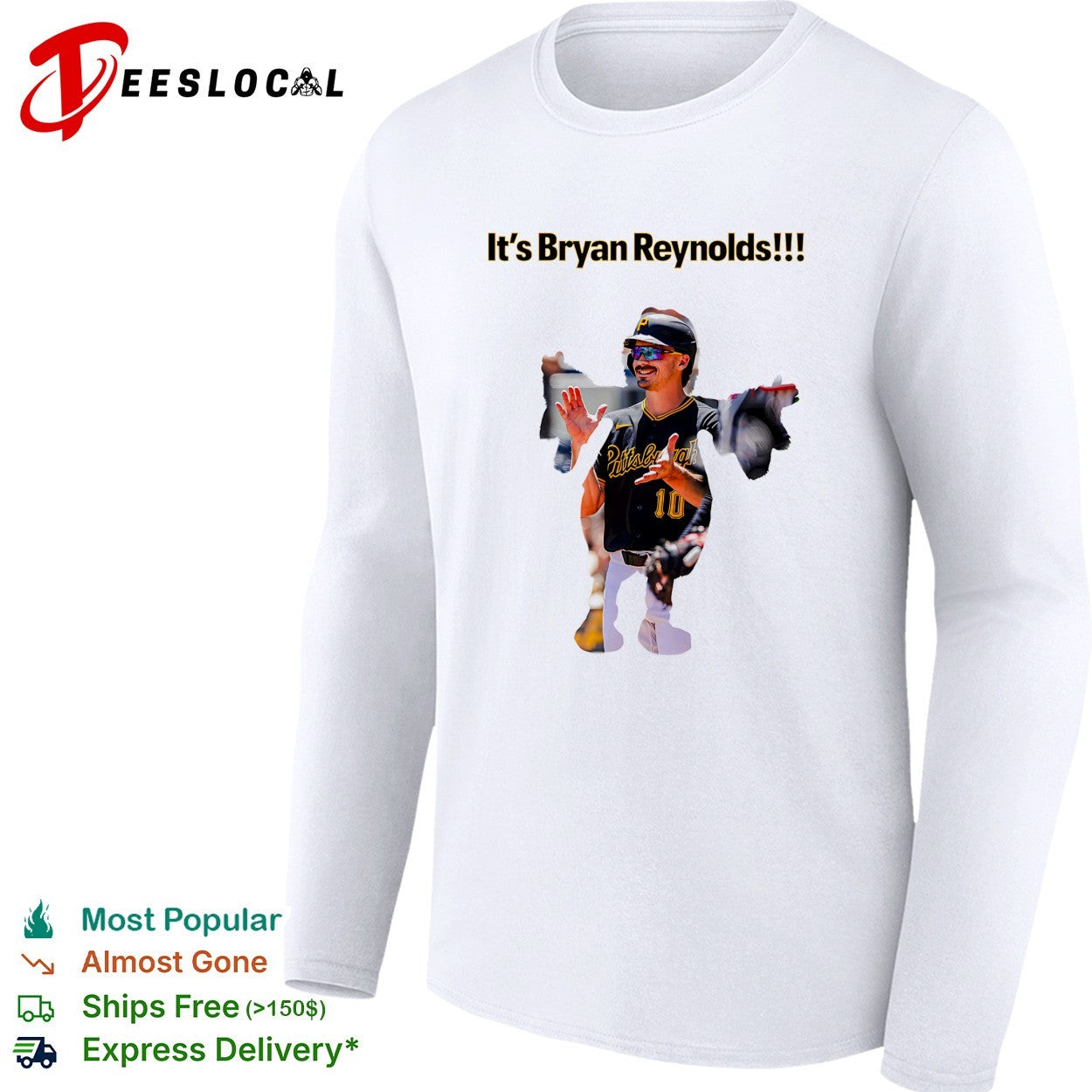 It’s Bryan Reynolds Pittsburgh Pirates player mascot graphic shirt