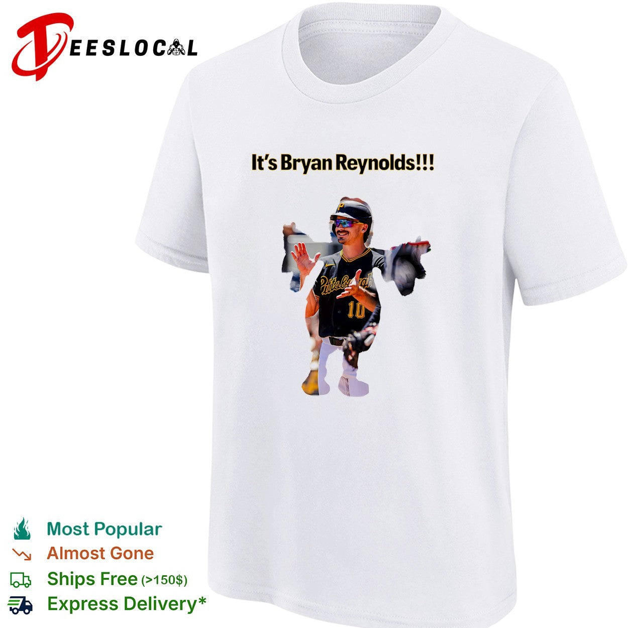 It’s Bryan Reynolds Pittsburgh Pirates player mascot graphic shirt