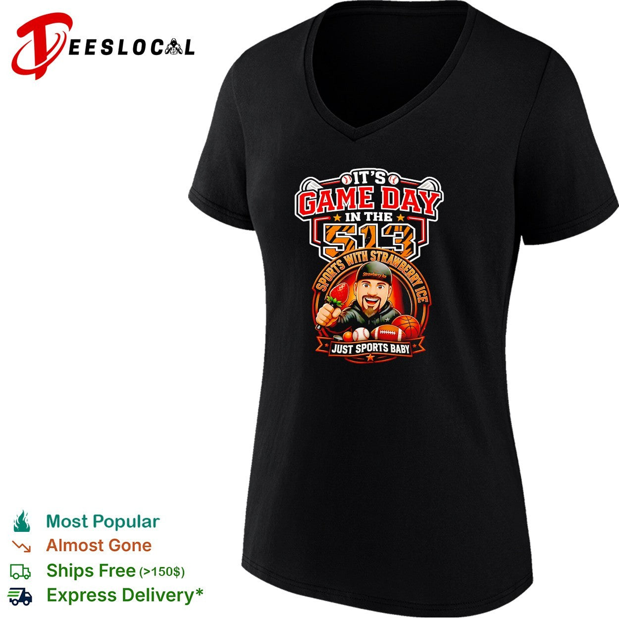 It’s game day in the 513 Sports with Strawberry Ice just sports baby shirt