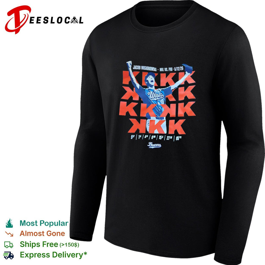Jacob Misiorowski Milwaukee Brewers 15 strikeouts MIL vs PHI 2026 shirt