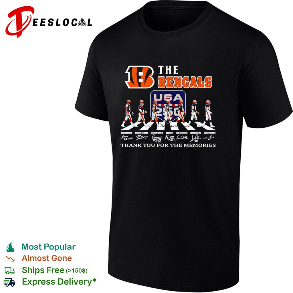 James Brooks Boomer Esiason Anthony Munoz Ken Riley Ken Anderson Isaac Curtis shirt