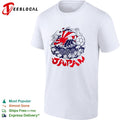 Japan Mt Fuji Crane Turtle Sakura Floral Rising Sun Symbolism shirt