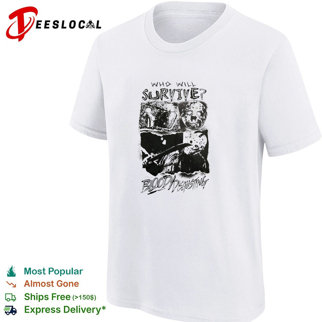 Jason Voorhees Friday the 13th Who Will Survive Bloody Disgusting shirt