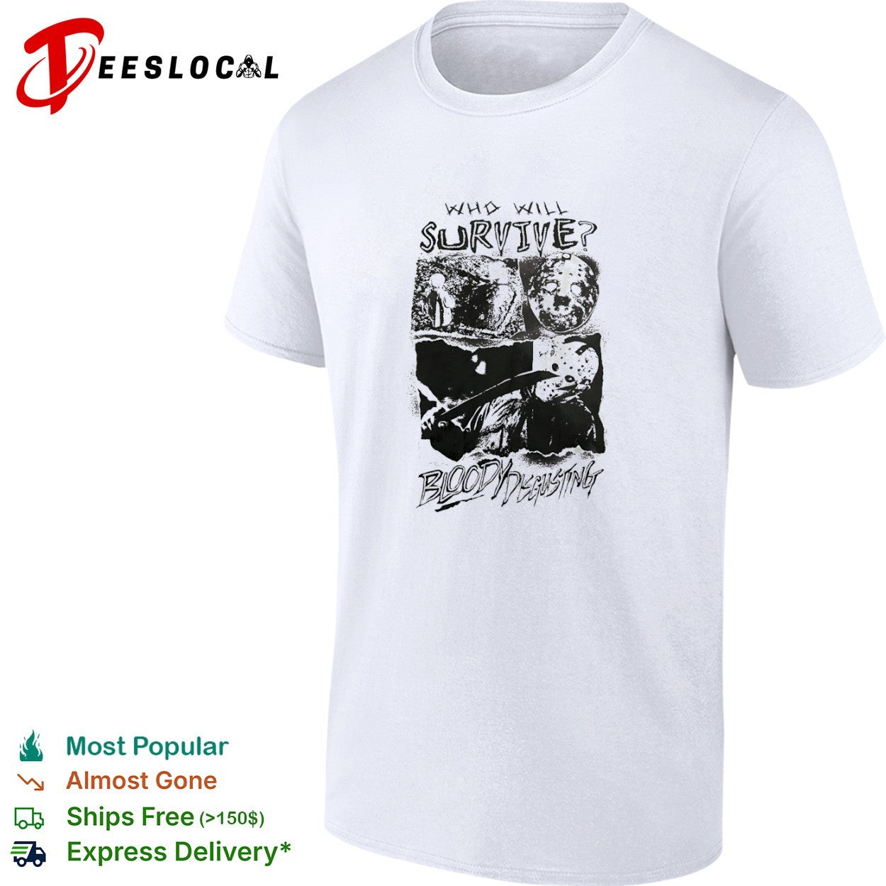 Jason Voorhees Friday the 13th Who Will Survive Bloody Disgusting shirt