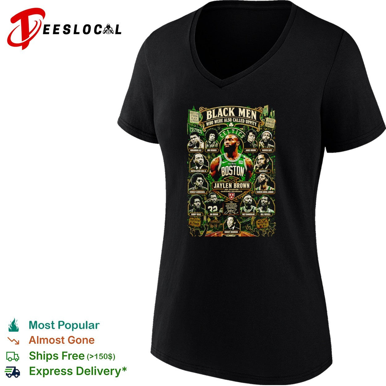 Jaylen Brown Boston Celtics black men who were also called uppity faces shirt