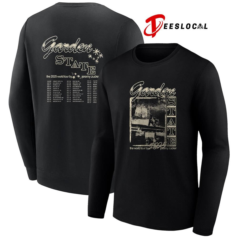 Jeremy Zucker Garden State the world tour dates schedule graphic shirt