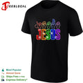 Jesus ASL sign language hands neon letters shirt