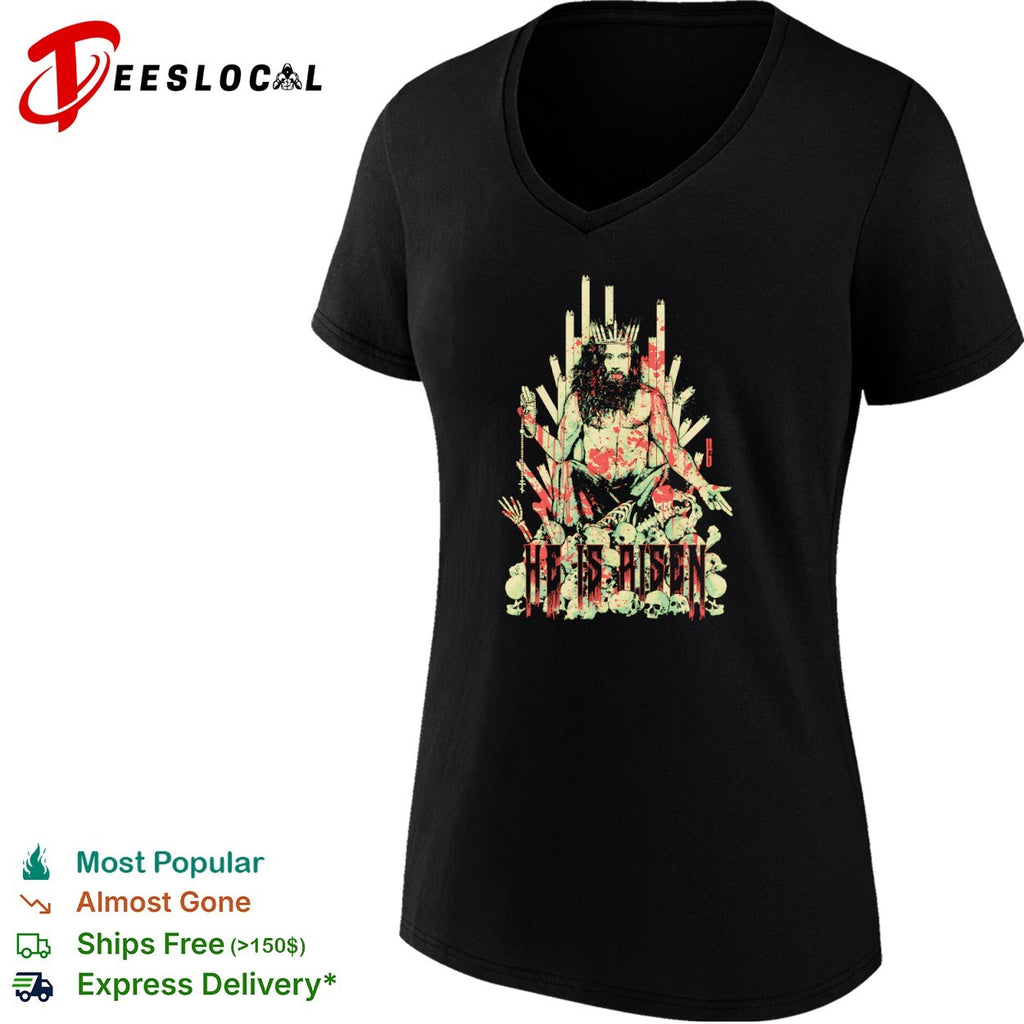 Jesus Christ skulls throne he is risen shirt