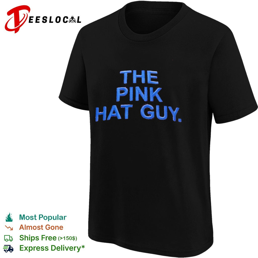 Jim Anixter wearing Chicago Cubs The Pink Hat Guy shirt