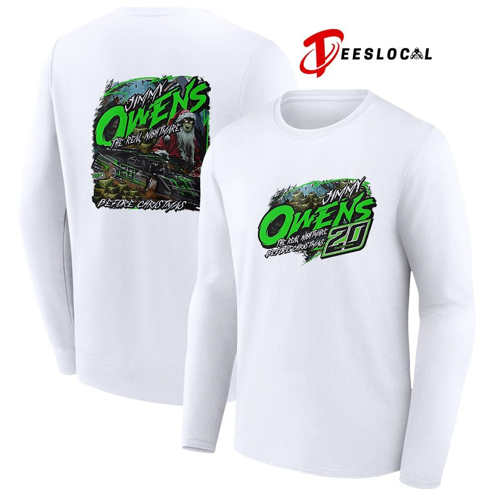 Jimmy Owens the real nightmare before Christmas car racing shirt