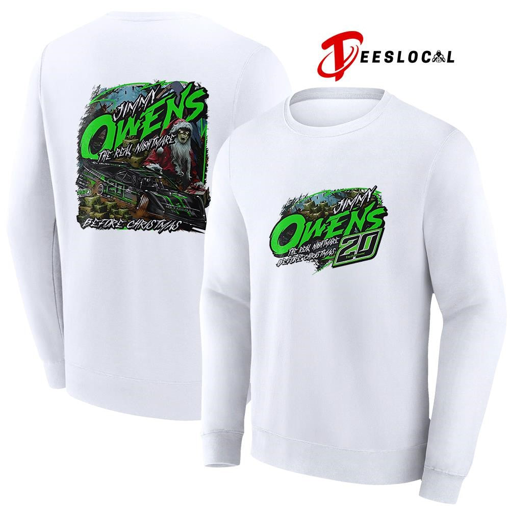 Jimmy Owens the real nightmare before Christmas car racing shirt