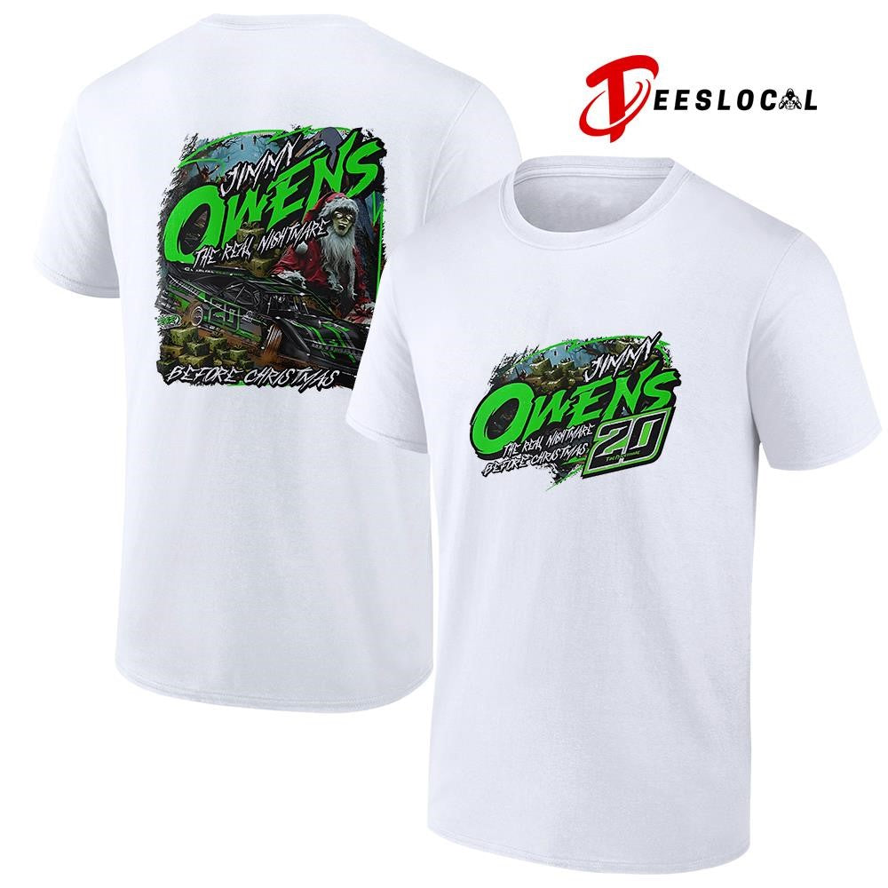Jimmy Owens the real nightmare before Christmas car racing shirt