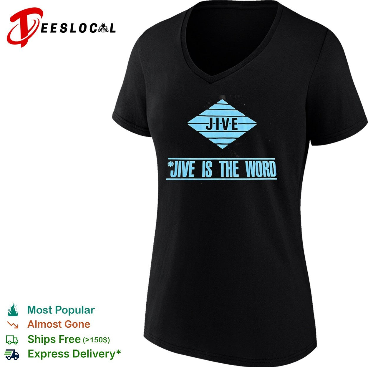 Jive is the word diamond shape emblem music shirt