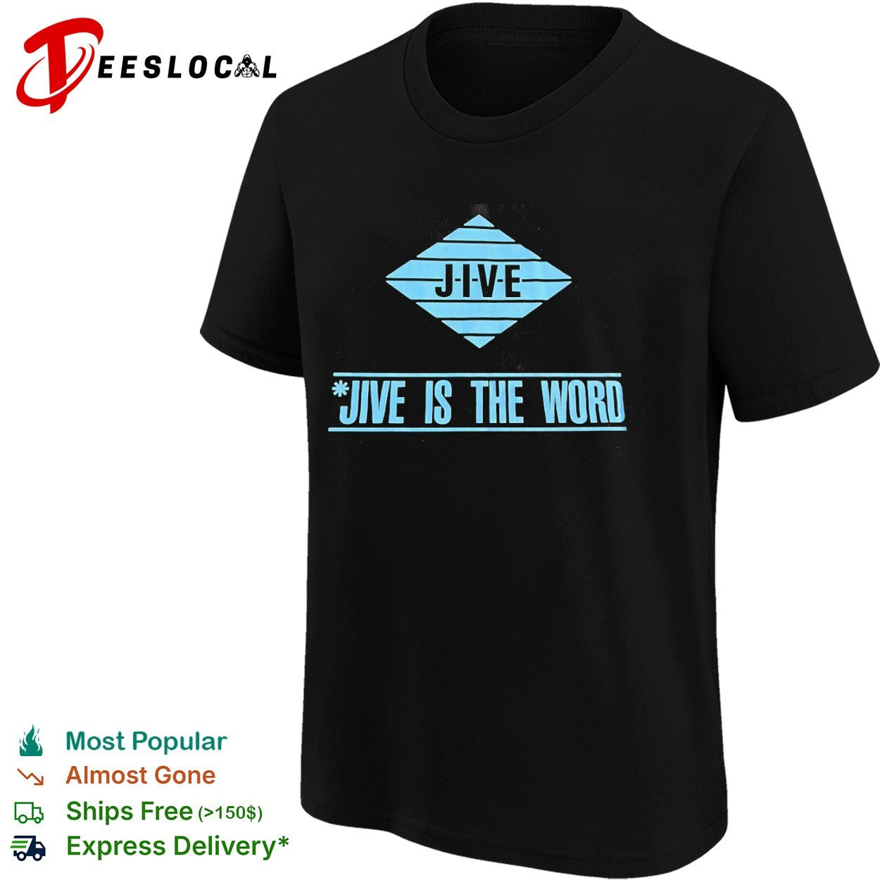 Jive is the word diamond shape emblem music shirt