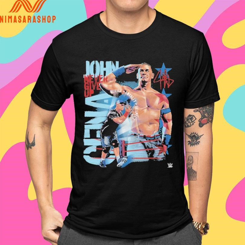 John Cena Never Give Up Salute Shirts