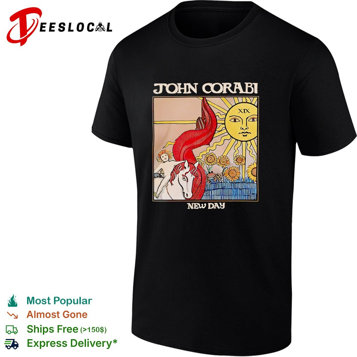 John Corabi New Day The Sun XIX Tarot Card shirt