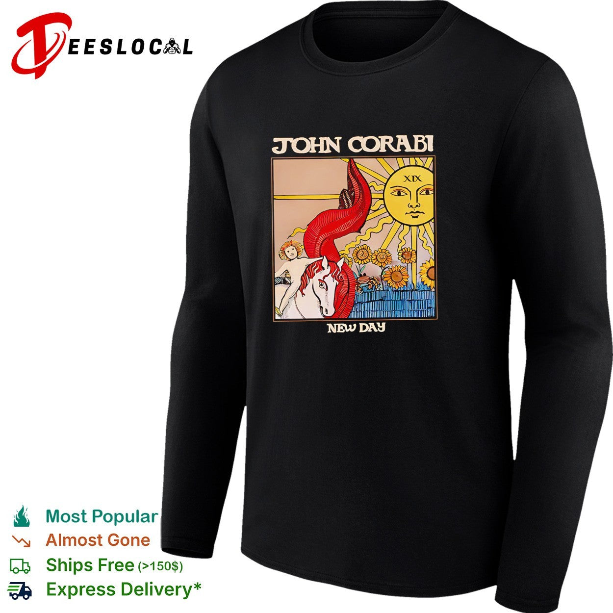 John Corabi New Day sun XIX child riding horse shirt