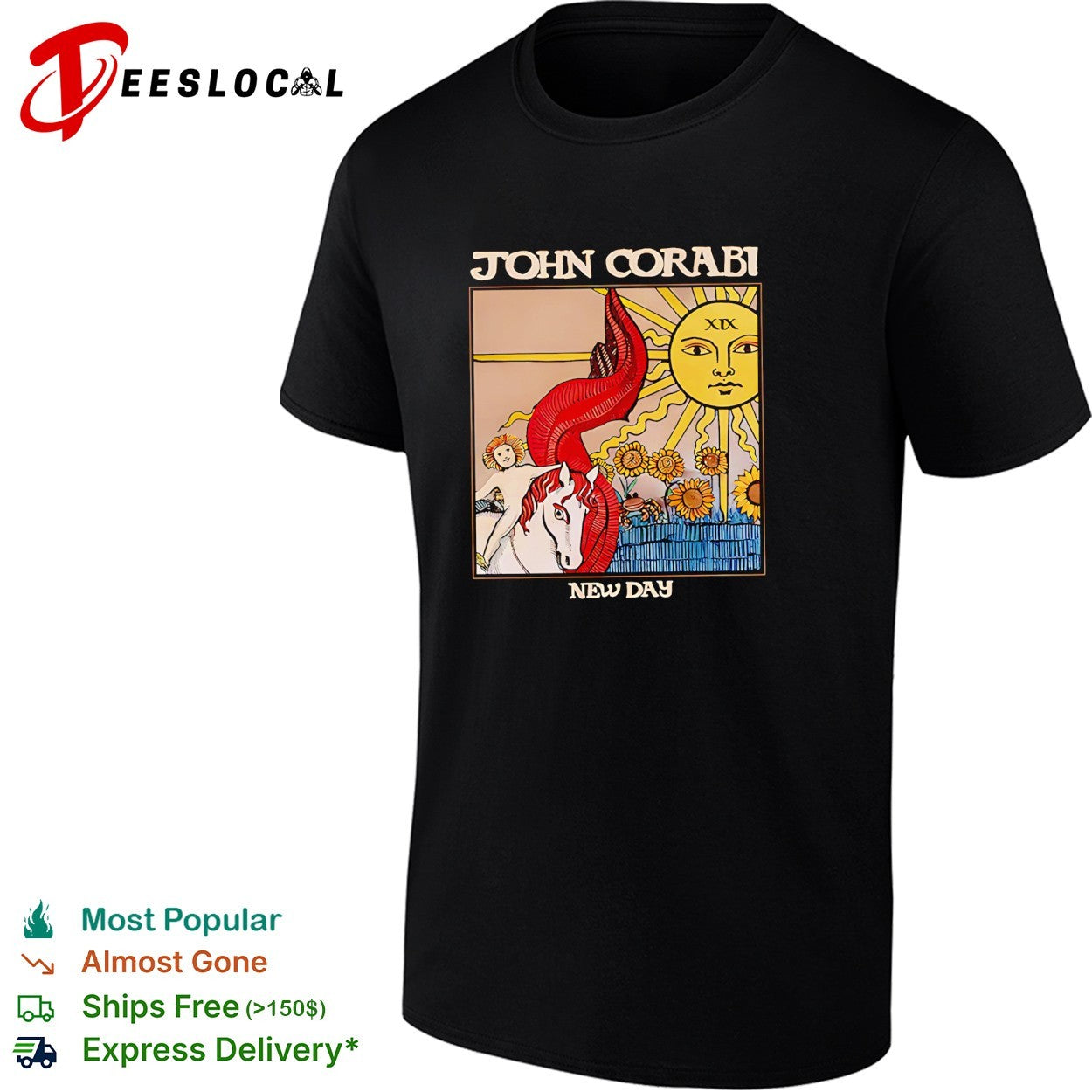 John Corabi New Day sun XIX child riding horse shirt