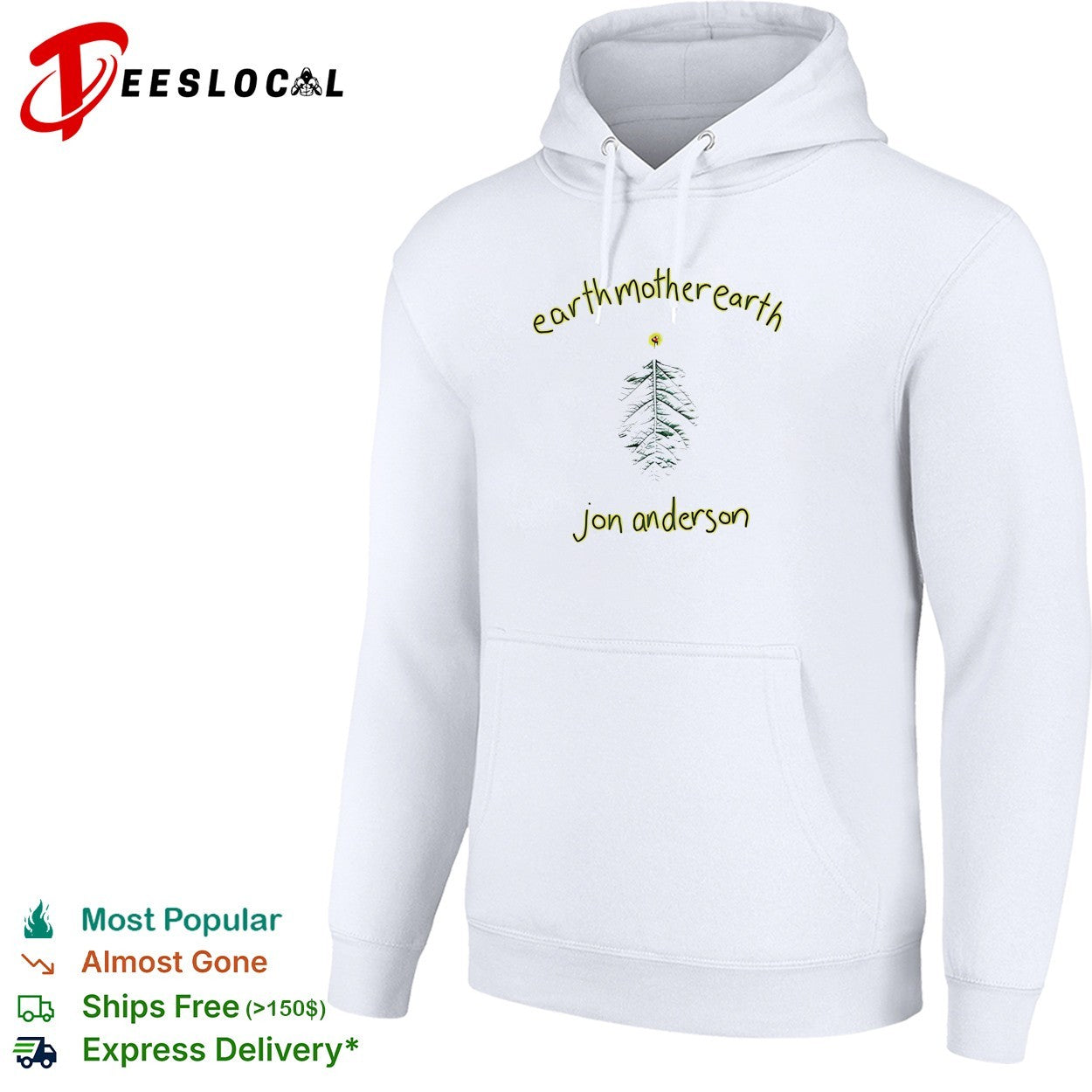 Jon Anderson earth mother earth leaf shirt
