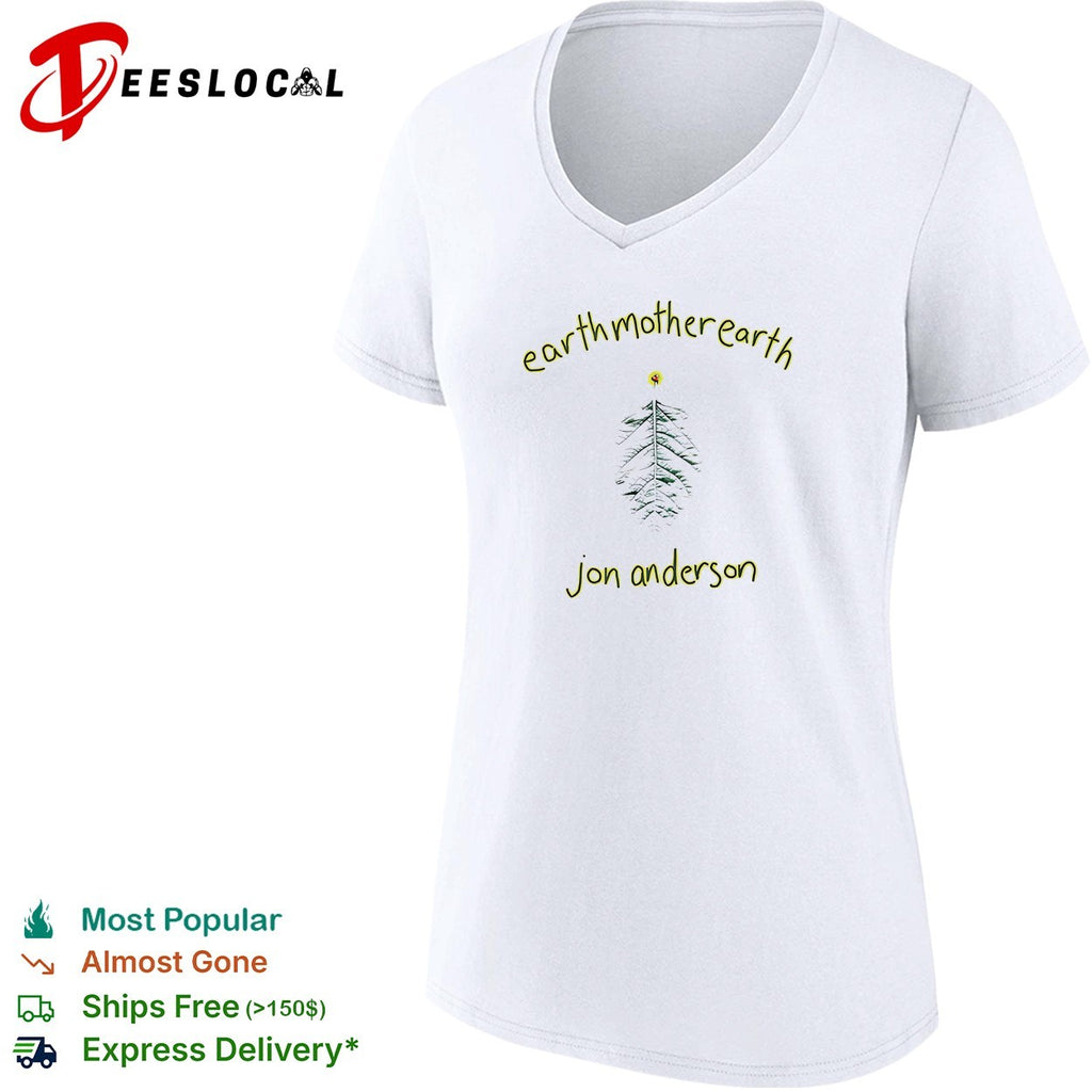 Jon Anderson earth mother earth leaf shirt