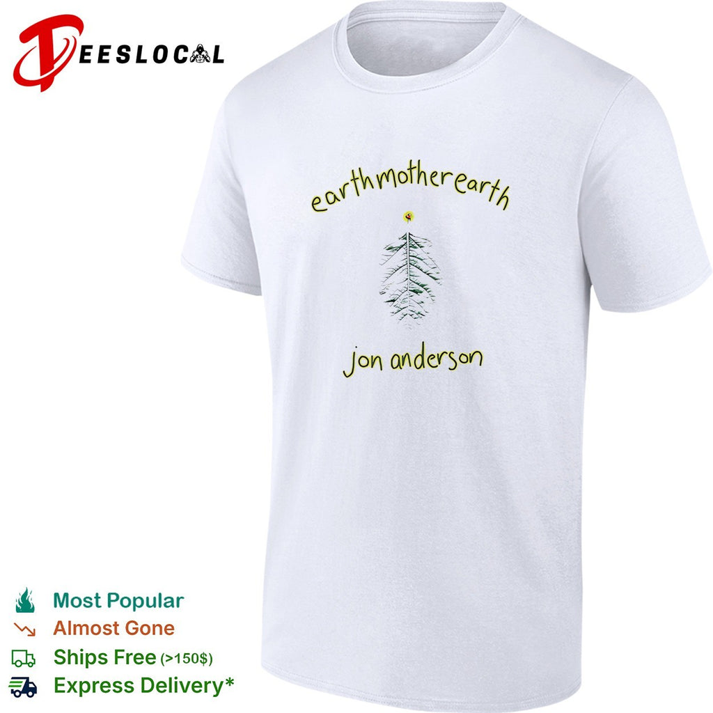 Jon Anderson earth mother earth leaf shirt