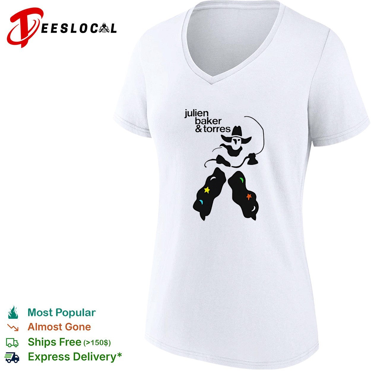 Julien Baker and Torres cowboy figure shirt