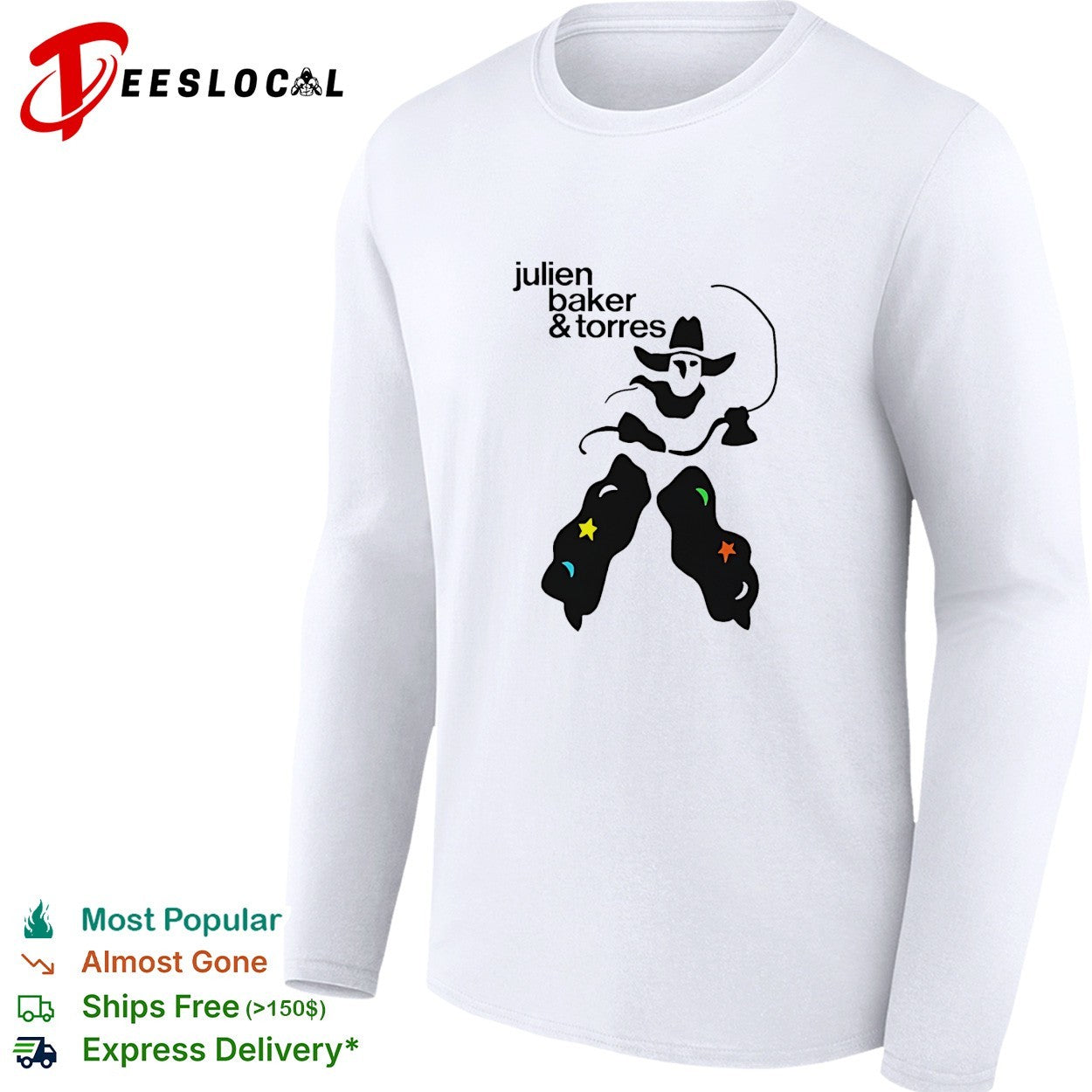 Julien Baker and Torres cowboy figure shirt