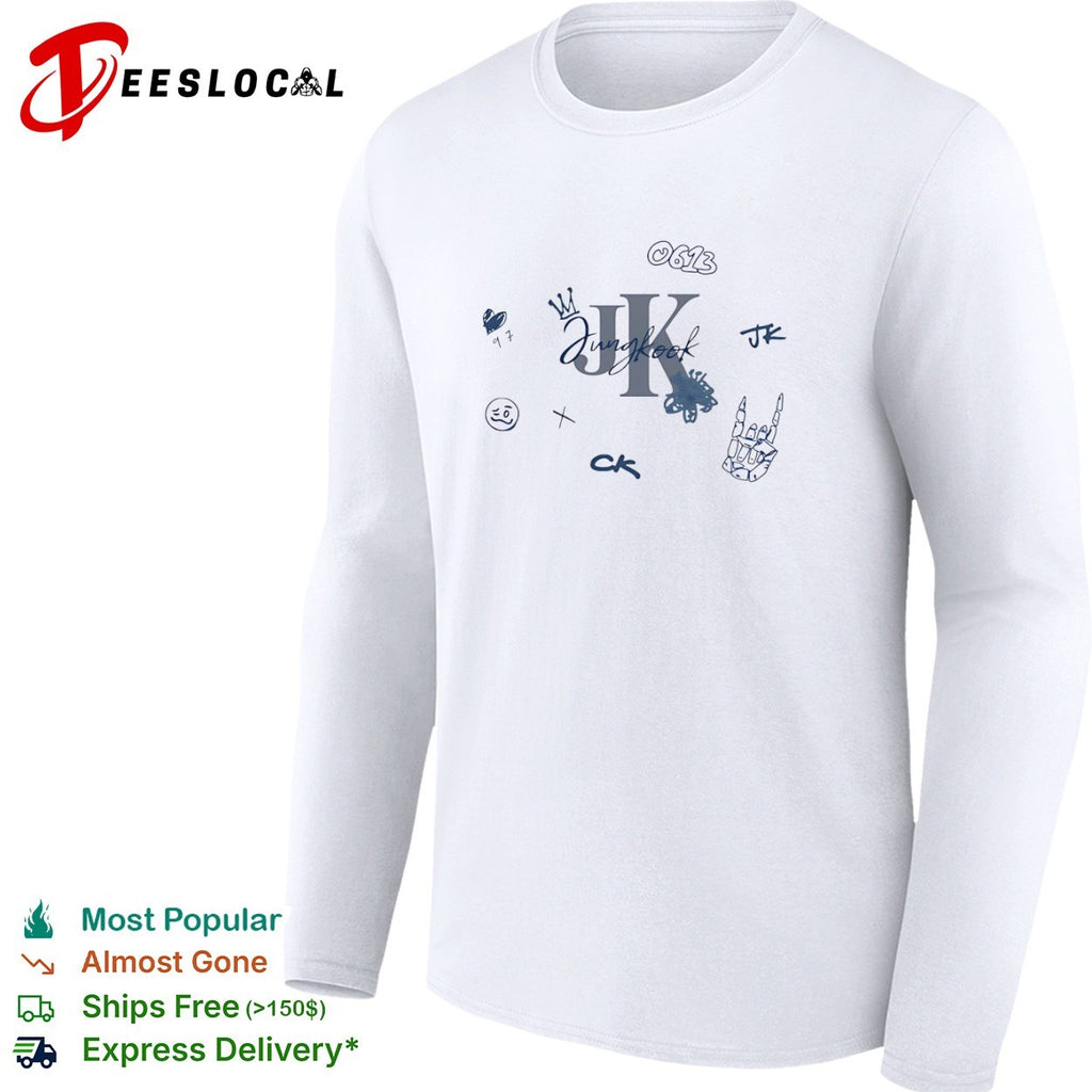 Jungkook BTS 0613 JK Crown Heart 97 Skeleton shirt
