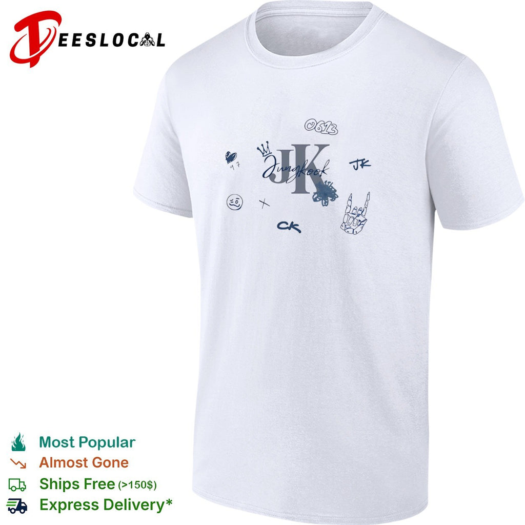 Jungkook BTS 0613 JK Crown Heart 97 Skeleton shirt