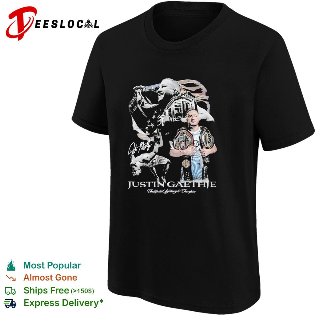 Justin Gaethje UFC Undisputed Lightweight Champion signature shirt