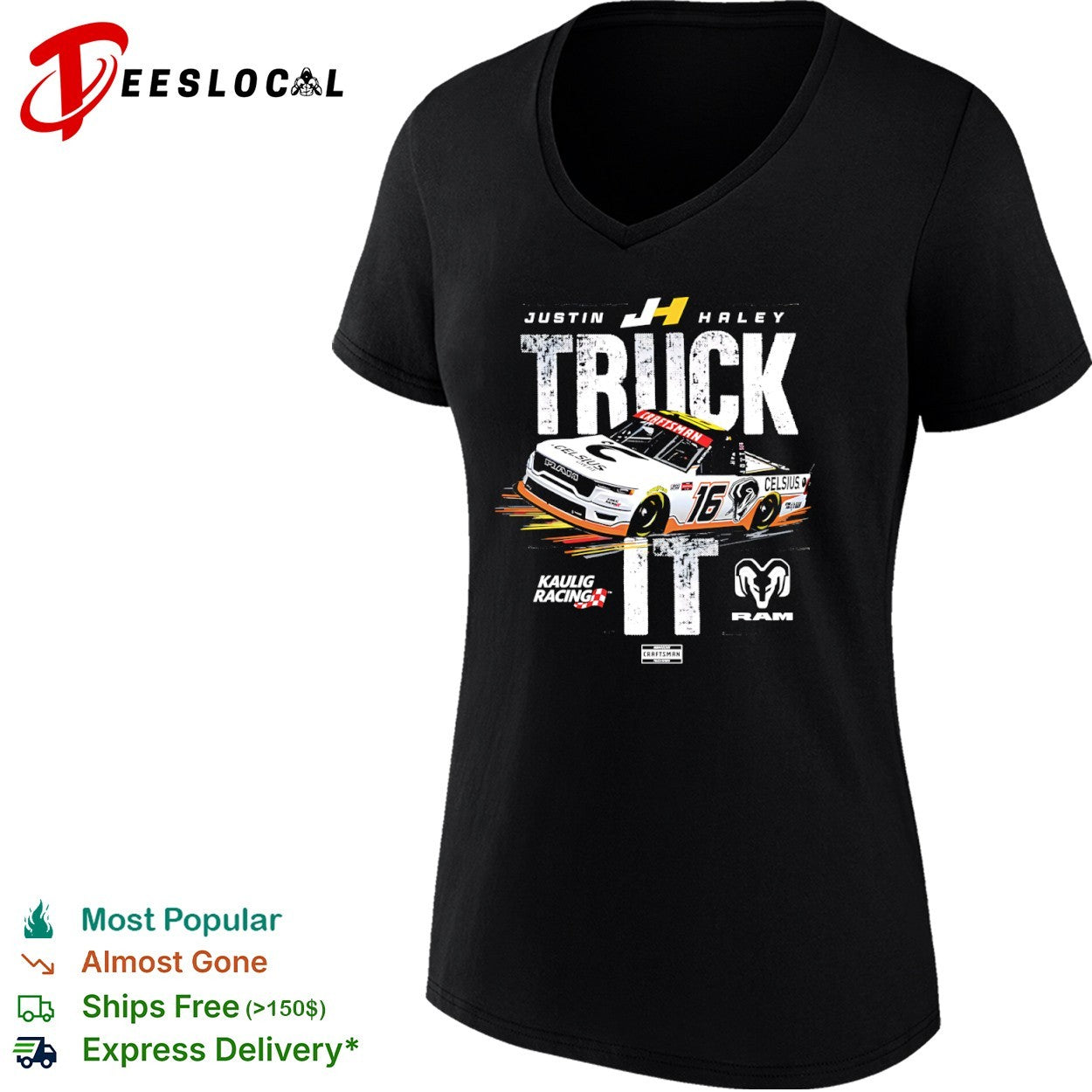 Justin Haley Kaulig Racing RAM truck it racecar shirt