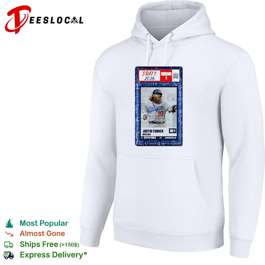 Justin Turner Los Angeles Dodgers MLB Draft 2026 Round 1 infielder trading card shirt