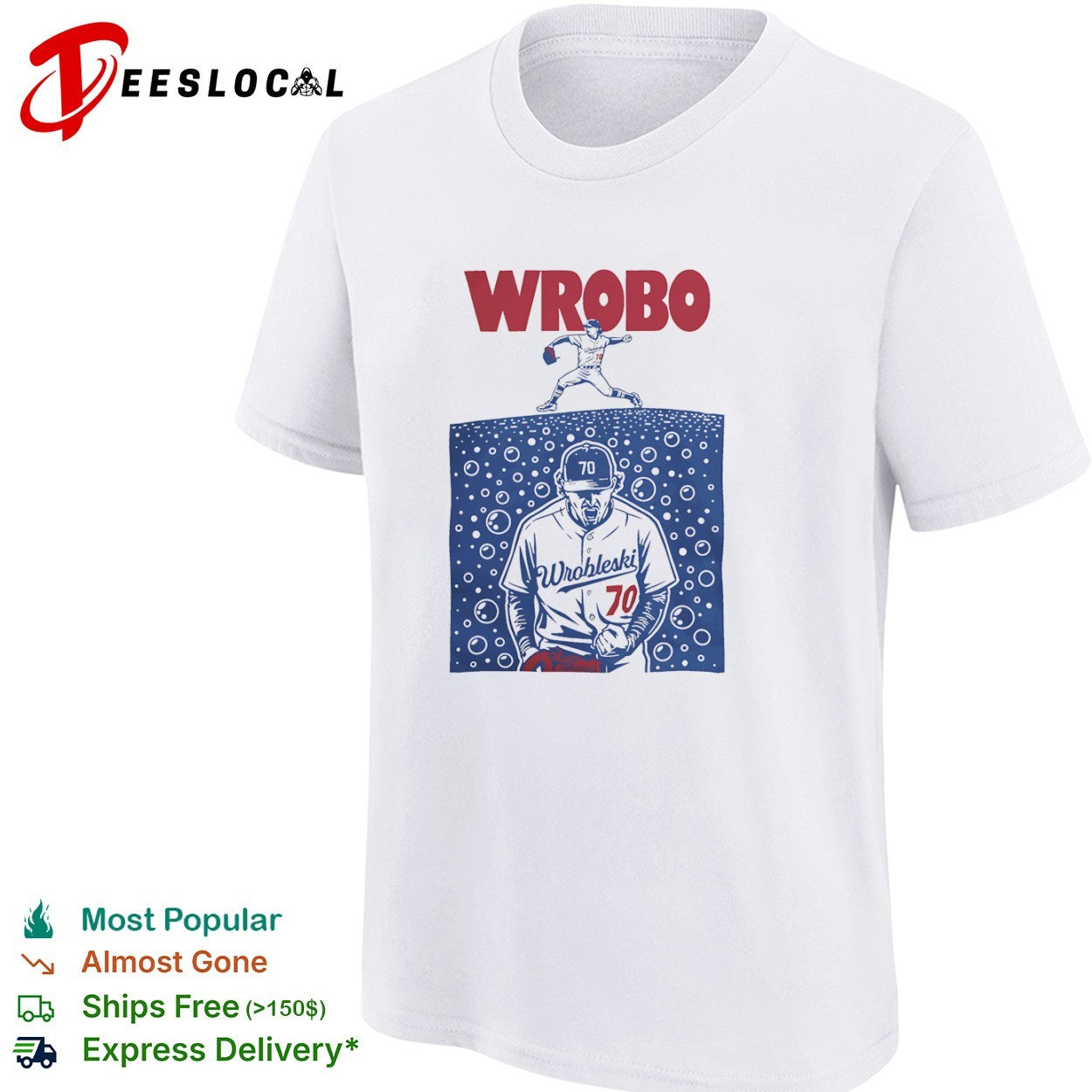 Justin Wrobleski Los Angeles Dodgers MLB WROBO 70 shirt
