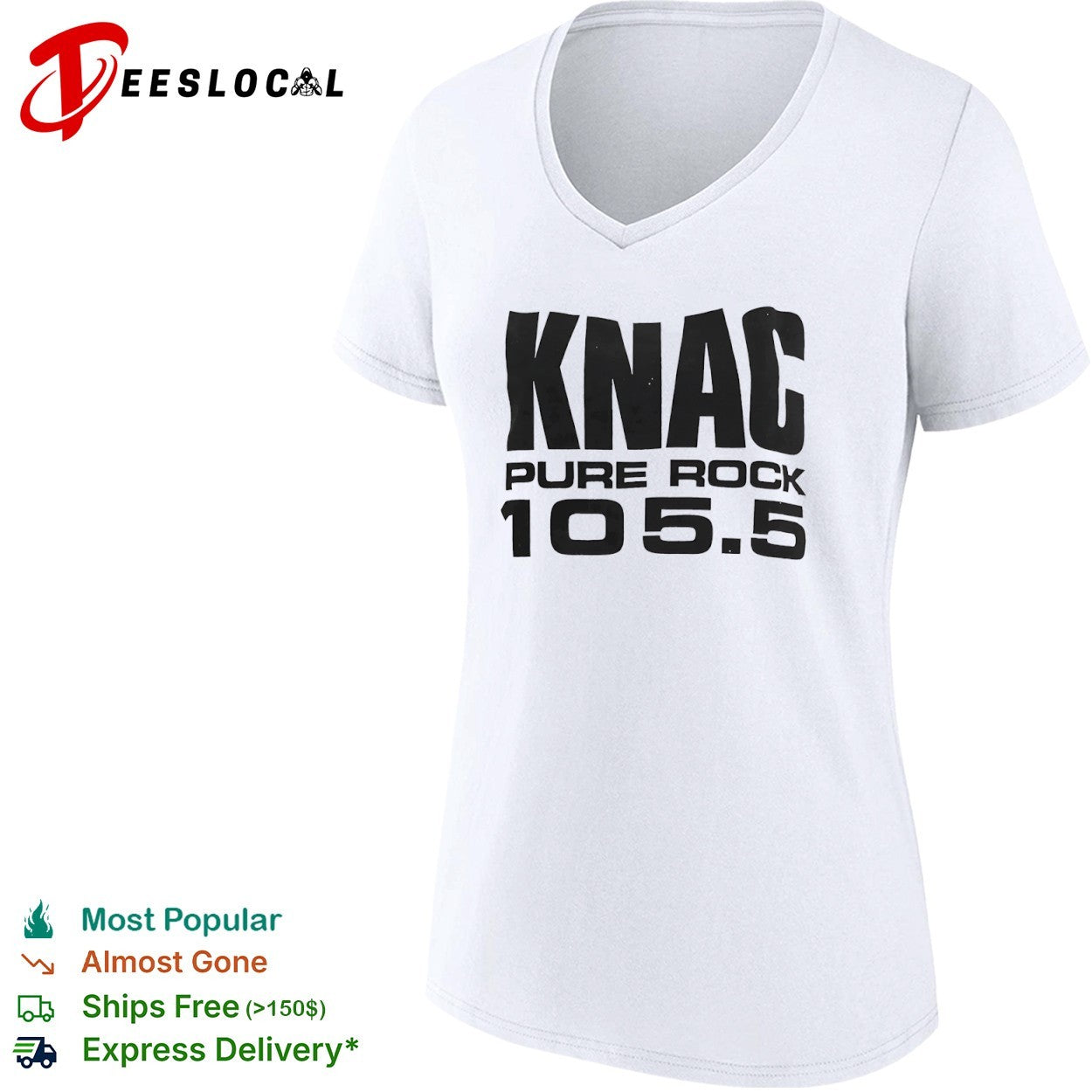 KNAC Pure Rock 105 5 radio station shirt